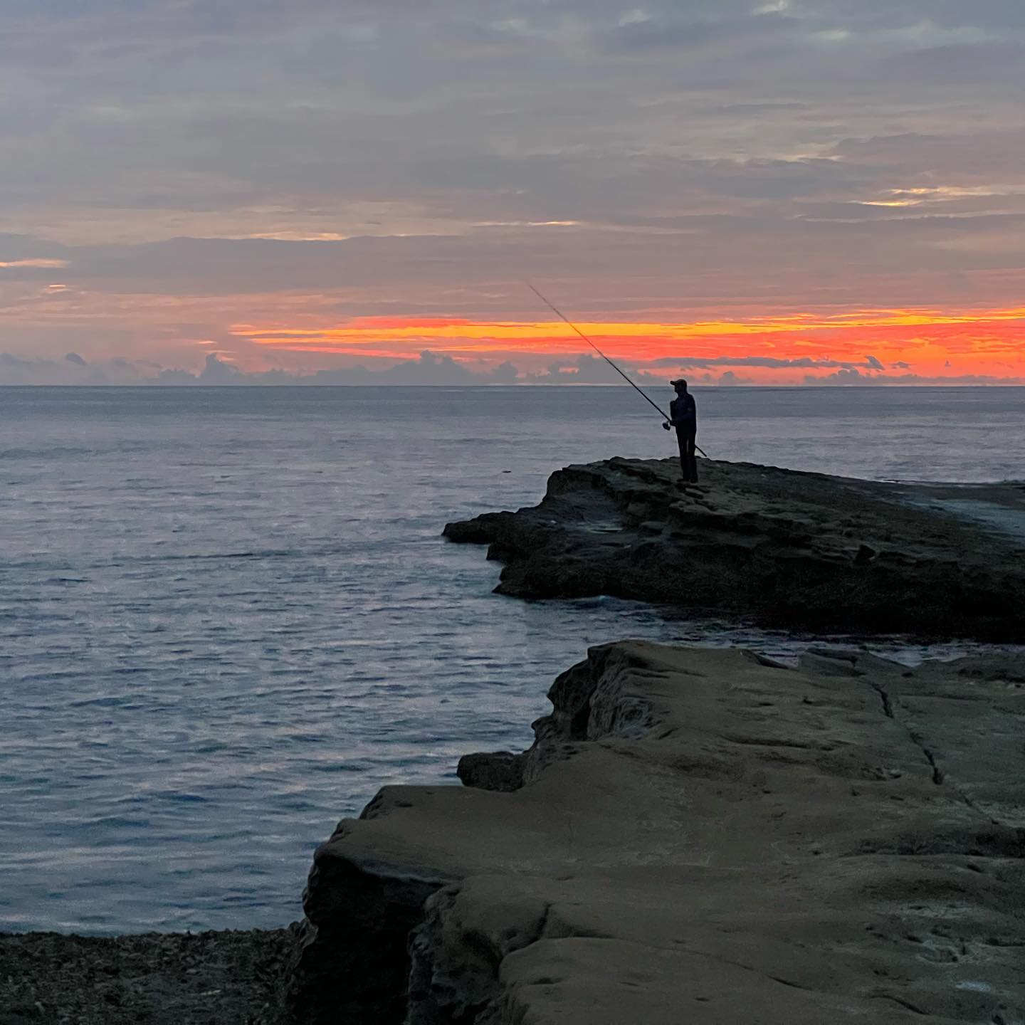 Early morning shore game.